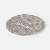 水きらめくビーチ砂紙プレート ペーパープレート (アングル)