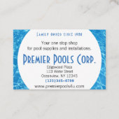 水きらめくプールスパデザイン名刺 名刺 (正面)