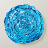 水きらめく渦 ラウンドクッション (裏面)