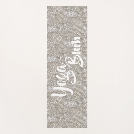 水きらめく砂ビーチ脂ヨガバム ヨガマット (正面)