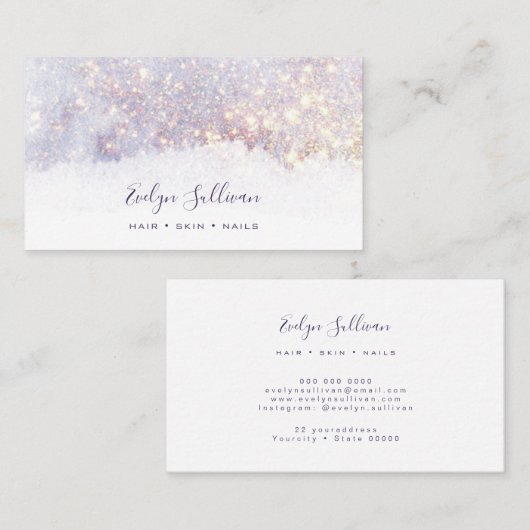 水きらめく色名刺 名刺 (正面/裏面)