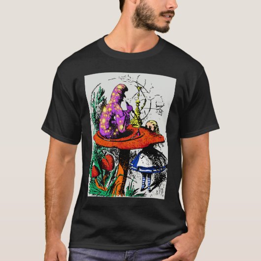 水ぎせる4の黒いワイシャツ Tシャツ (正面)