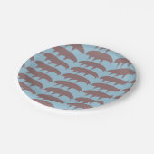 水くまのTardigradeシルエットのかわいい創造物 ペーパープレート (アングル)