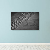 水さざ波のモノラル写真 キャンバスプリント (インサイチュ (ウッドフロア))