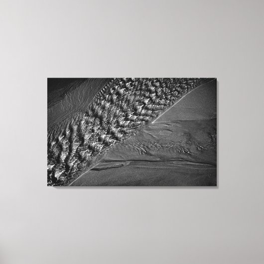 水さざ波のモノラル写真 キャンバスプリント (正面)