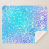 水さざ波質感モダン名前をカスタムする シェルパブランケット (正面(横))