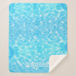 水さざ波質感モダン名前をカスタムする シェルパブランケット