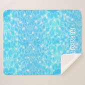 水さざ波質感モダン名前をカスタムする シェルパブランケット (正面(横))