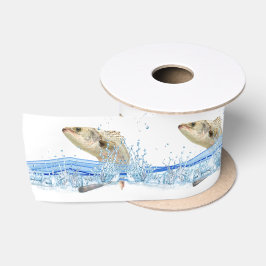 水しぶきを作る大きな魚|過去記事 サテンリボン