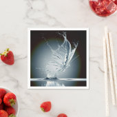 水しぶきを作成する蝶 スタンダードカクテルナプキン (インサイチュ)