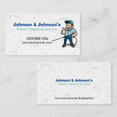 水しぶきプロフェッショナル圧洗浄サービス 名刺 (正面/裏面)