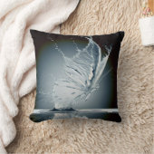 水しぶき付き蝶 クッション (ブランケット)