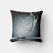 水しぶき付き蝶 クッション (正面)