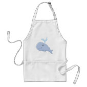 水しぶき動物付きかわいいクジラ スタンダードエプロン (正面)