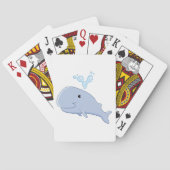 水しぶき動物付きかわいいクジラ トランプ (裏面)