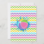 水しぶき誕生日パーティー ピンクパーティー 招待状 (裏面)