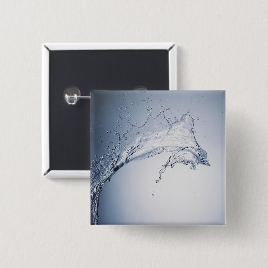 水しぶき 缶バッジ (正面&裏面)