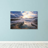 水たまりに沈んで キャンバスプリント (インサイチュ (ウッドフロア))