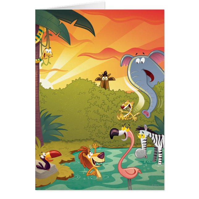 水たまりの日没 (正面)