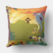 水たまりの日没 クッション (裏面)