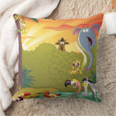 水たまりの日没 クッション (ブランケット)