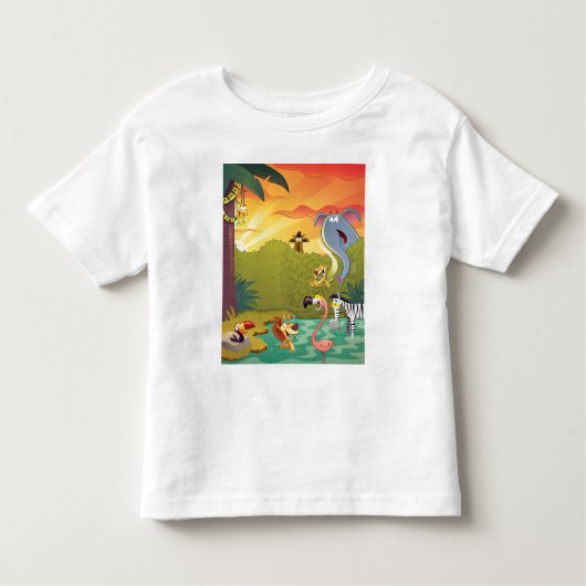水たまりの日没 トドラーTシャツ (正面)