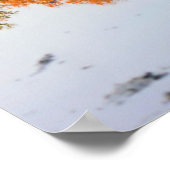 水たまりの秋の自然 ポスター (角)