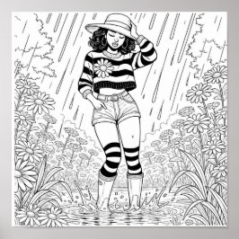 水たまり色のポスターを通して ポスター