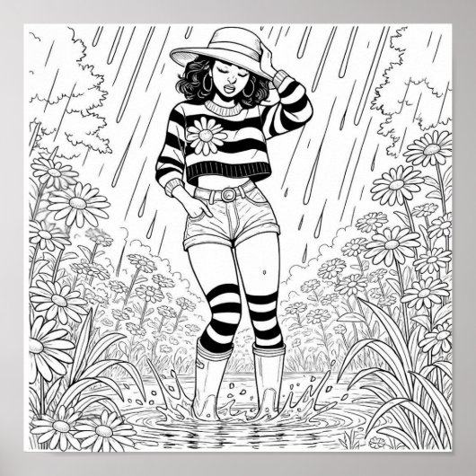 水たまり色のポスターを通して ポスター (正面)