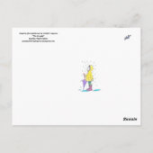 水たまり、虹を追いかける ポストカード (裏面)