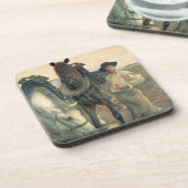 水たらい1884年の馬(キャンバスの油) コースター (左側)