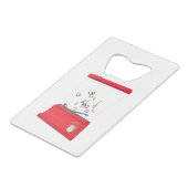 水っぽいリングや輪トス クレジットカード栓抜き (正面アングル)