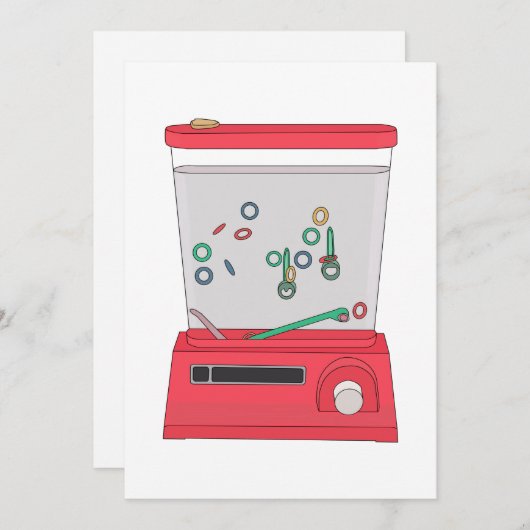 水っぽいリングや輪トス 案内状 (正面/裏面)