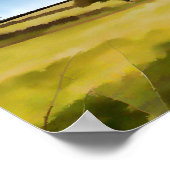 水っぽい冬の野原 ポスター (角)