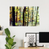 水っぽい森 ポスター (ホームオフィス)