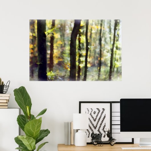 水っぽい森 ポスター (ホームオフィス)