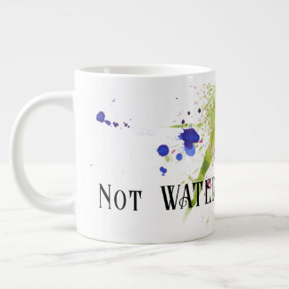 水ではない水の色、スプラッシュ絵を描付き ジャンボコーヒーマグカップ