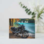 水でオートバイ日付を保存 案内状 (スタンド正面)