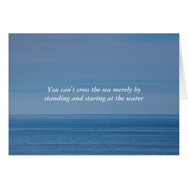 水で凝視によって海を交差できません (正面横)