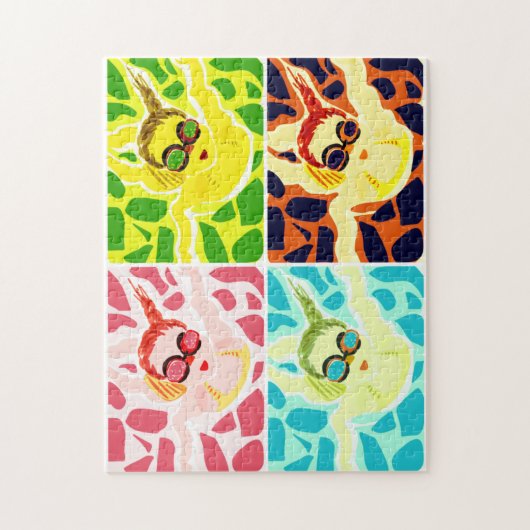 水で泳いでいるギョロ目の女の子 ジグソーパズル (縦)