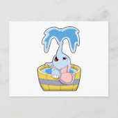 水で満たされた浴槽にいる象 ポストカード (正面)