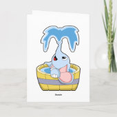 水で満たされた浴槽の象 カード (裏面)