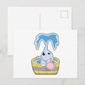 水で満たされた風呂にいる象 ポストカード (正面/裏面)