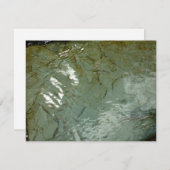 水で覆われた岩スラブの自然写真 (正面/裏面)