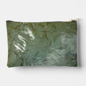 水で覆われた岩スラブの自然写真 アクセサリーポーチ (裏面)
