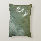 水で覆われた岩スラブの自然写真 アクセントクッション (裏面(縦))
