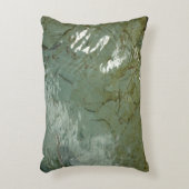 水で覆われた岩スラブの自然写真 アクセントクッション (正面(垂直))