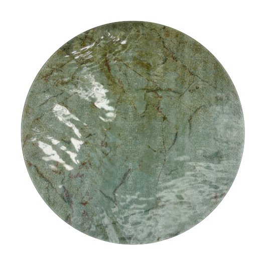 水で覆われた岩スラブの自然写真 カッティングボード (正面)