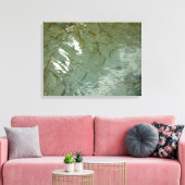 水で覆われた岩スラブの自然写真 キャンバスプリント (インサイチュ (リビング))