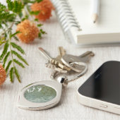 水で覆われた岩スラブの自然写真 キーホルダー (側面)